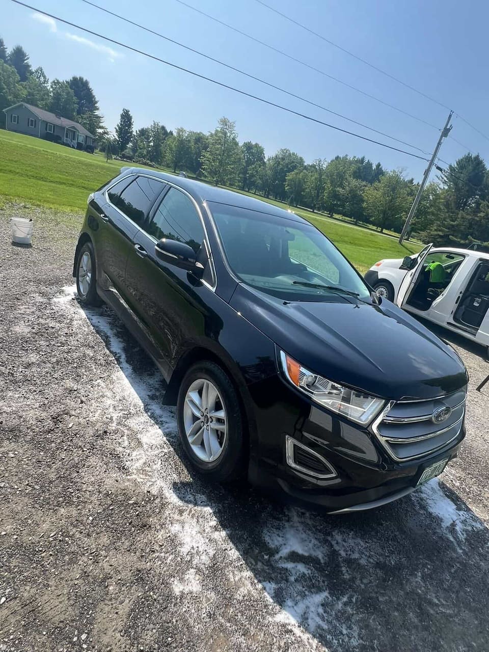 Detailed black SUV exterior